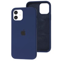 Чохол для iPhone 12/12 Pro Silicone Full синій / deep navy