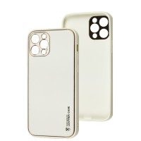 Чохол для iPhone 12 Pro Leather Xshield white