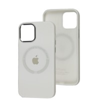 Чохол для iPhone 12/12 Pro Metal Camera MagSafe Silicone white