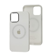 Чохол для iPhone 12/12 Pro Metal Camera MagSafe Silicone white