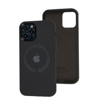 Чохол для iPhone 12/12 Pro Metal Camera MagSafe Silicone charcoal gray