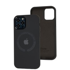 Чохол для iPhone 12/12 Pro Metal Camera MagSafe Silicone charcoal gray