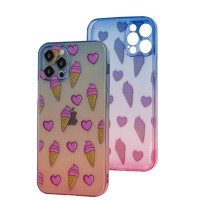 Чохол для iPhone 12 Pro Wave Sweet blue / pink / ice-cream