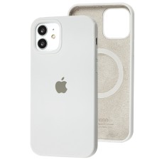 Чохол для iPhone 12 / 12 Pro MagSafe Silicone Full Size white