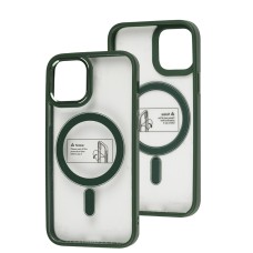 Чохол для iPhone 12 / 12 Pro Metal Bezel MagSafe зелений