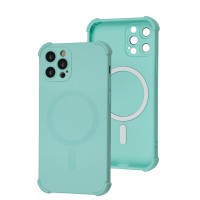 Чохол для iPhone 12 Pro WAVE Silk Touch WXD MagSafe turquoise