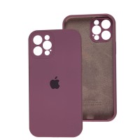 Чохол для iPhone 12 Pro Silicone Slim Full camera black currant