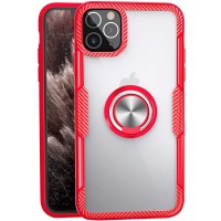 Чохол для iPhone 12 / 12 Pro Deen CrystalRing із кільцем червоний