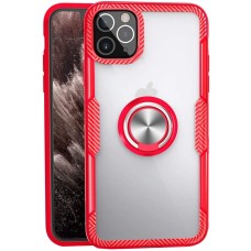 Чохол для iPhone 12 / 12 Pro Deen CrystalRing із кільцем червоний