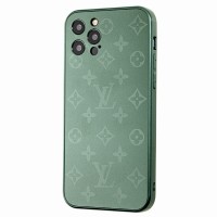 Чохол для iPhone 12 Pro glass LV зелений