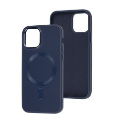 Чохол для iPhone 12 / 12 Pro Bonbon Leather Metal MagSafe navy blue