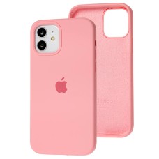 Чохол для iPhone 12/12 Pro Silicone Full рожевий / light pink