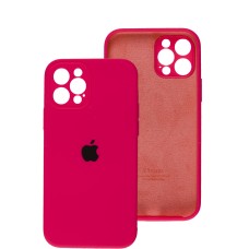 Чохол для iPhone 12 Pro Silicone Slim Full camera shiny pink