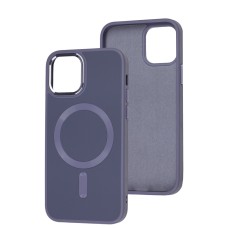 Чохол для iPhone 12 / 12 Pro Bonbon Leather Metal MagSafe lavender
