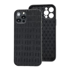 Чохол для iPhone 12 Pro Leather case кроко