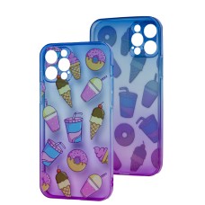 Чохол для iPhone 12 Pro Wave Sweet blue / purple / soda