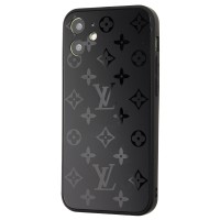 Чохол для iPhone 12 mini glass LV чорний