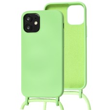 Чохол для iPhone 12 mini Wave Lanyard with logo mint gum