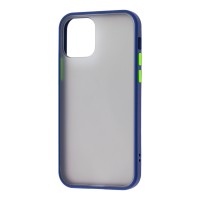 Чохол для iPhone 12 mini LikGus Maxshield синій / салатовий