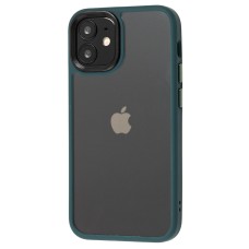 Чохол для iPhone 12 mini Metal Buttons темно-зелений
