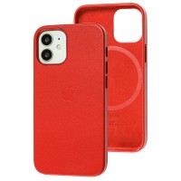 Чохол для iPhone 12 mini Leather with MagSafe red