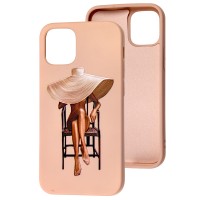 Чохол для iPhone 12 mini Art case рожевий пісок