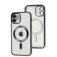 Чохол для iPhone 12 Fibra Chrome MagSafe dark purple
