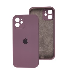 Чохол для iPhone 12 Silicone Slim Full camera black currant