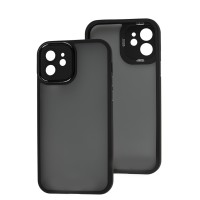Чохол для iPhone 12 Luxury Metal Lens чорний