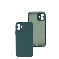 Чохол для iPhone 12 Silicone Slim Full camera pine green
