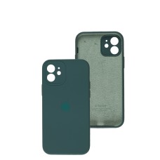 Чохол для iPhone 12 Silicone Slim Full camera pine green