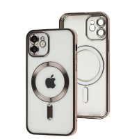 Чохол для iPhone 12 Fibra Chrome MagSafe rose gold