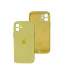 Чохол для iPhone 12 Silicone Slim Full camera mellow yellow