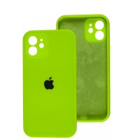 Чохол для iPhone 12 Silicone Slim Full camera lime green