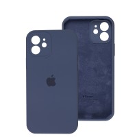 Чохол для iPhone 12 Silicone Slim Full camera lavender gray