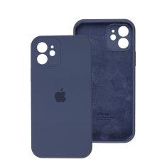 Чохол для iPhone 12 Silicone Slim Full camera lavender gray