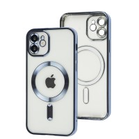 Чохол для iPhone 12 Fibra Chrome MagSafe sierra blue