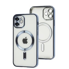 Чохол для iPhone 12 Fibra Chrome MagSafe sierra blue