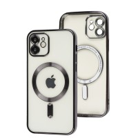 Чохол для iPhone 12 Fibra Chrome MagSafe black