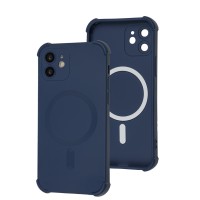 Чохол для iPhone 12 WAVE Silk Touch WXD MagSafe blue
