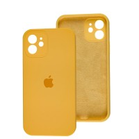Чохол для iPhone 12 Silicone Slim Full camera yellow