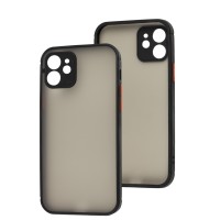 Чохол для iPhone 12 LikGus Totu camera protect чорний/червоний