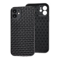 Чохол для iPhone 12 Leather case плетінка