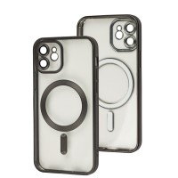 Чохол для iPhone 12 Titanium Fibra Chrome MagSafe black