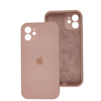 Чохол для iPhone 12 Silicone Slim Full camera pink sand