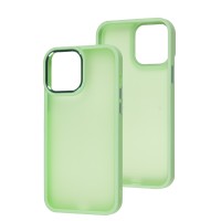 Чохол для iPhone 13 Pro Max Metal Bezel салатовий