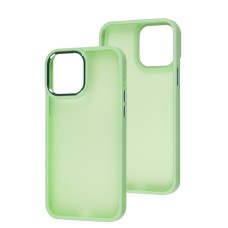 Чохол для iPhone 13 Pro Max Metal Bezel салатовий