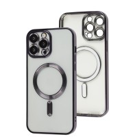 Чохол для iPhone 13 Pro Max Fibra Chrome MagSafe dark purple