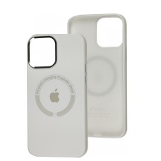 Чохол для iPhone 13 Pro Max Metal Camera MagSafe Silicone white