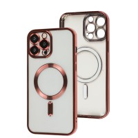 Чохол для iPhone 13 Pro Max Fibra Chrome MagSafe red